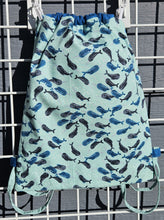 Load image into Gallery viewer, Cotton Drawstring Tote - Narwhals