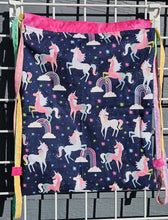 Load image into Gallery viewer, Cotton Drawstring Tote - Rainbow Unicorns