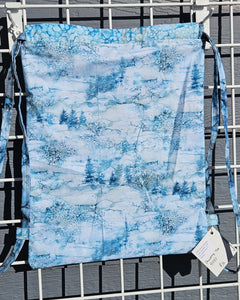 Cotton Drawstring Tote - Abstract Skyline