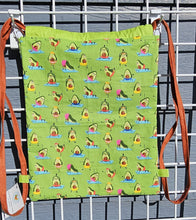 Load image into Gallery viewer, Cotton Drawstring Tote - Yoga Avocados