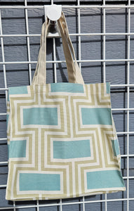 Utili-Tote - Turquoise/Gold/White Geometric