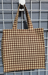 Utili-Tote - Cream/Brown Houndstooth