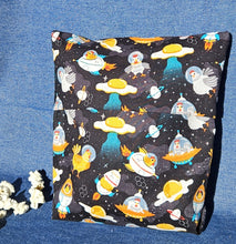 Load image into Gallery viewer, Reusable Popcorn Bag - Chickens in Space