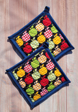 Pot Holders - Gingham Apples